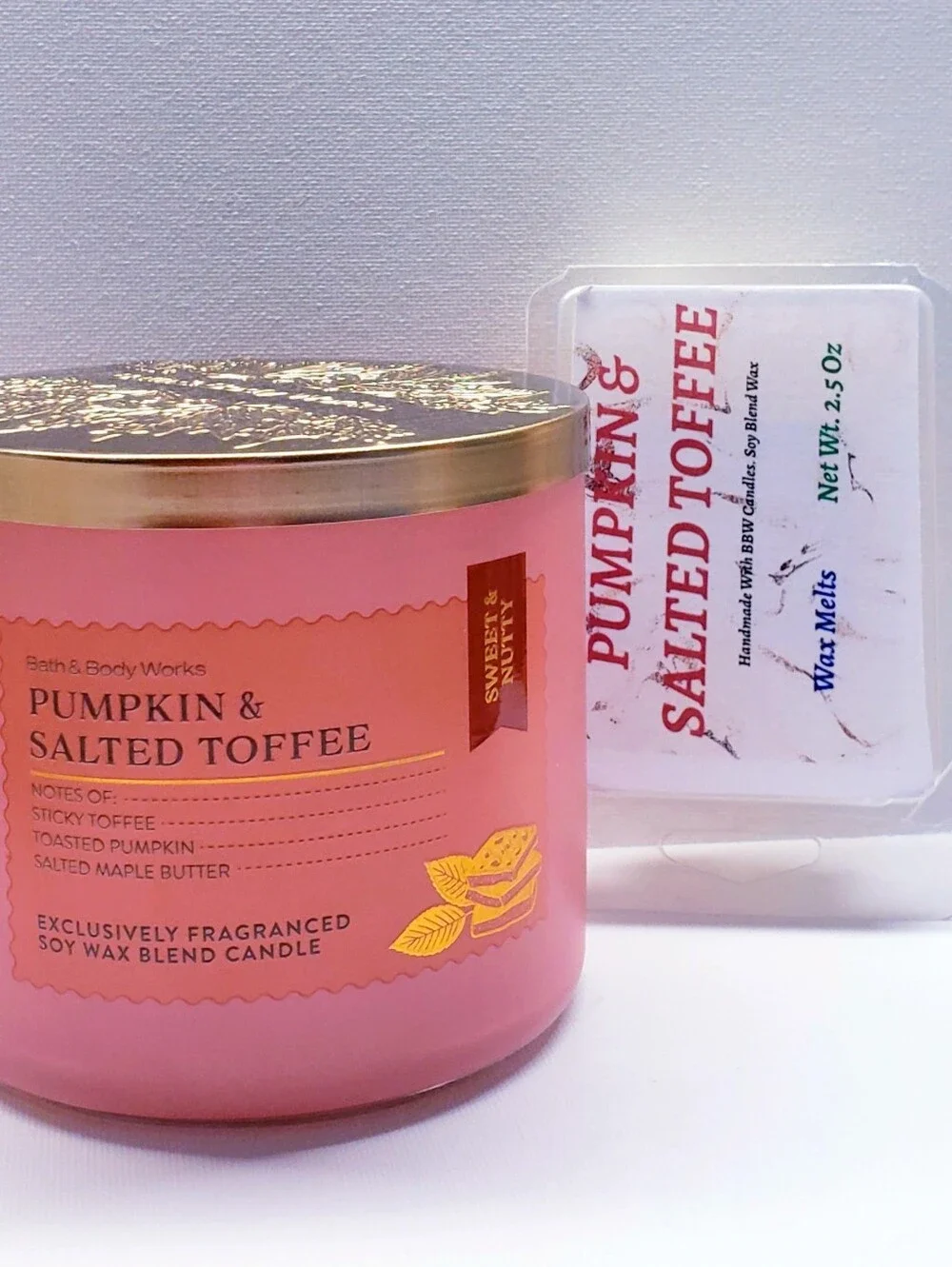PUMPKIN & SALTED TOFFEE -Bath & Body Works Candle Wax Melts- $8 per pack